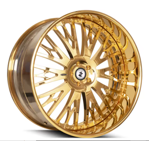 Nuevas Llantas Forjadas de 30mm Doradas de 22, 24, 26 Pulgadas con Diseño Cóncavo de 2 Piezas para Chevy Silverado - Product Image 1