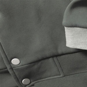 Chaqueta de bombardero con estampado de letras y manga raglán para hombre, chaquetas universitarias de béisbol de invierno de lana de estilo personalizado, Abrigo acolchado 2023 OEM - Product Image 5