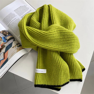 Fine Knitted Winter Scarf <b>Women</b> Solid Color Lightweight Eco-Friendly Outdoor Warm <b>Shawl</b> Soft 100% Cotton Scarf - Product Image 4
