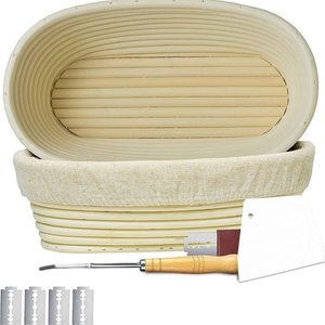 Panier d'épreuvage au levain tissé à la main en gros bol de pâte à pain en rotin naturel écologique durable du Vietnam - Product Image 4