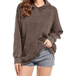 Mode Design épaule femmes sweats à capuche pull vêtements chauds personnalisé à manches longues à capuche femmes - Product Image 3