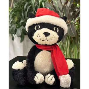 Peluche MaoYi Jelly Cats Grande Noire de Noël en Peluche Courte Ultra-Douce Unisexe Tous Âges Rembourrage Coton PP 10 cm de Hauteur ODM - Product Image 2