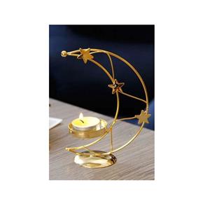 Bougeoir Moon avec plaqué or pour la maison et l'hôtel à faible coût bougeoir doré au design unique pour l'artisanat - Product Image 1