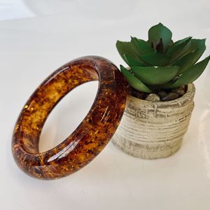 Brazalete de ámbar color coñac oscuro, 55 mm de diámetro interior, joyería de ámbar hecha a mano de Polonia. - Product Image 3
