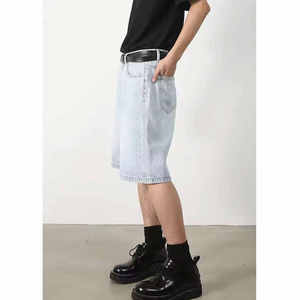 New Design 100% Cotton Summer Denim <b>Shorts</b> for <b>Men</b> Street Style Heavyweight <b>Cargo</b> Denim <b>Shorts</b> for <b>Men</b> - Product Image 3