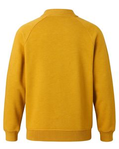 Sudadera de manga raglán para hombre, con cremallera de un cuarto, de forro polar, cálida, informal, de invierno, suave, mezcla de algodón, cómoda, para uso diario, OEM personalizado - Product Image 2