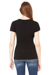 Bella Canvas Womens Relaxed Ringspun peinado con cuello en V Camiseta de algodón con cuello en V para mujer - Product Image 3