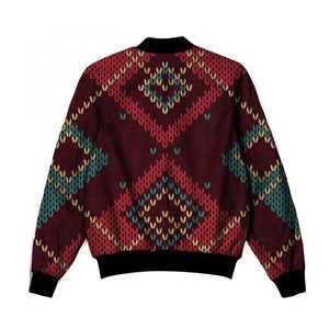 Chaqueta de bombardero cortavientos personalizada para hombre Diseño de vuelo de poliéster OEM 100% con logotipo bordado e impresión por sublimación - Product Image 2