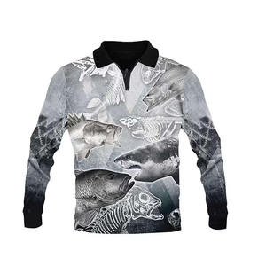 Polos de pesca elegantes, diseño de tela transpirable de secado rápido para ropa de pesca - Product Image 4