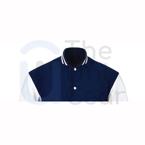 Veste d'université de baseball pour hommes et femmes veste Letterman bleue décontractée à la mode pour l'hiver nouveau design haut de moto - Product Image 2