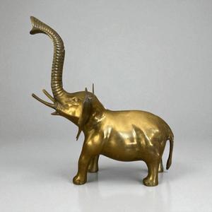 Pirinç fil heykel düğün festivali dekorasyon Metal el sanatları lüks fil heykeli masa dekoratif küçük hayvan figürleri - Product Image 4