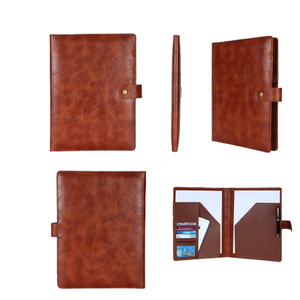 ขายส่งหนังแท้ 100% ที่ได้รับความนิยมโฟลเดอร์แฟ้มหนังที่กําหนดเอง OEM, ไฟล์มืออาชีพสําหรับงานสัมภาษณ์สําหรับเอกสาร - Product Image 2