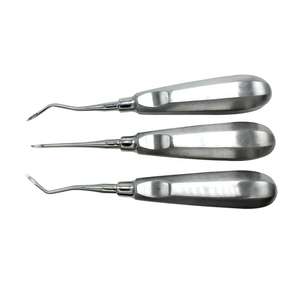 Elevador de dientes dentales de acero inoxidable de alta calidad Herramienta de extracción de dientes curvos rectos instrumentos quirúrgicos manuales - Product Image 1