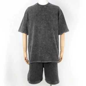 OEM Hombres 100% Ropa de verano de algodón 2 piezas Conjunto de jogging corto hombres logotipo impreso personalizado más vendidos streatwear Chándal de verano para hombres - Product Image 2