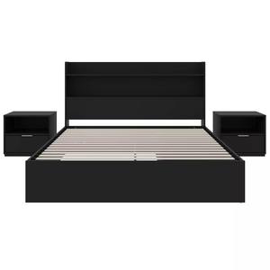 Set di camere da letto moderno 3 pezzi con 2 cassetti e 2 comodini pannello di legno Design per la casa di stoccaggio e organizzazione - Product Image 2