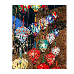 Linterna de bambú de seda Hoi An vietnamita de alta calidad y precio más barato, linterna colgante LED para exteriores, gran oferta 2024 - Product Image 6