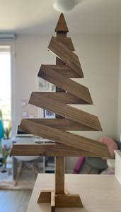 Árbol de Navidad festivo, decoración ecológica, regalo hecho a mano, árbol de madera ornamental hecho en cerezo, un árbol para cualquier temporada - Product Image 6