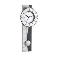 Horloge murale à pendule classique romaine blanche
