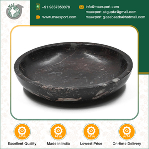 <b>Large</b> Black Natural Soapstone <b>Serving</b> <b>Bowl</b> of Superior Quality in High Demand for Use in Hotels and Restaurants - Product Image 2