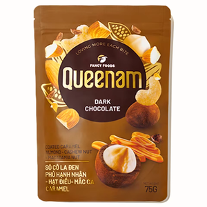 Vente en gros au meilleur prix, dragées au chocolat pur, OEM/ODM, haute qualité, HALAL, 75 g, caramel enrobé de chocolat noir, amande, noix de cajou, noix de macadamia, export - Product Image 1