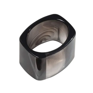 Asequible soporte de anillo de servilleta de resina negra 2024 y diseño y forma redonda con el mejor color para soporte de tela de anillo de servilleta de India - Product Image 1