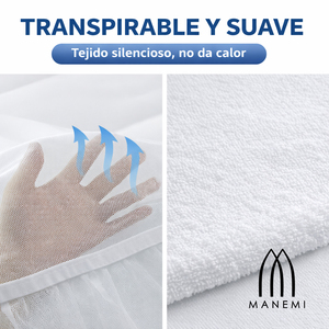 Protector de Colchón Elástico 360° Impermeable de Tela de Rizo, Ajuste Firme, Lavable a Máquina, Fundas y Protectores para Colchones de hasta 25 cm de Altura - Product Image 3