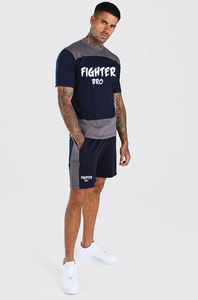 Ensemble t-shirt et short d'été en coton à manches courtes pour hommes Streetwear surdimensionné respirant pour hommes - Product Image 3