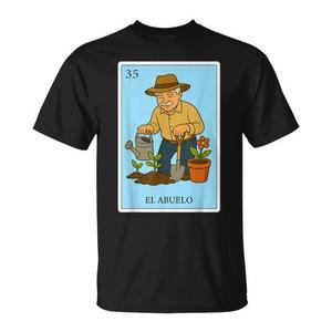 T-shirt con stampa di carte da bingo in spagnolo-messicano per nonno, regalo perfetto per nonna - Product Image 1