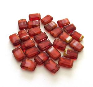 Tchèque Picasso Perle Fuchsia Perles De Verre Transparent Rose Opaque Blanc Rectangle pour Les Acheteurs En Gros En Vrac Cristal Lampwork Perles - Product Image 2