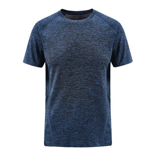 Nouveautés T-shirt à manches courtes léger et décontracté 100% coton pour hommes, vêtements de sport coupe ajustée, sport, motif solide de haute qualité - Product Image 1