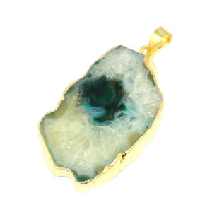 Colgante de Ágata con Diseño Antiguo, Forma Elegante, Chapado en Oro de 24K, Metal de Latón, Joyería de Moda para Mujer, Venta al por Mayor - Product Image 3