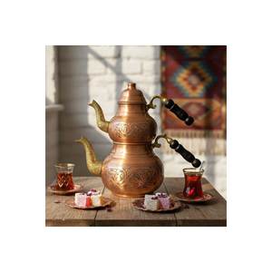 กาน้ำชาและกาต้มน้ำทองแดงสลักลาย ดีไซน์งานฝีมือสุดหรูสำหรับคนรักชา - Product Image 2