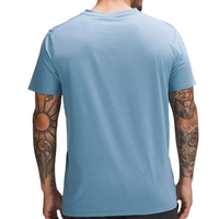 T-shirt col rond personnalisé pour homme, 100 % coton, coupe ample, motif lettres, manches courtes, 180 grammes, anti-rétrécissement, en tissu peigné
