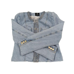 Nuevo estilo al por mayor OEM de alta calidad para mujer chaqueta de mezclilla para mujer pantalones vaqueros casuales de fabricante de Bangladesh precio de venta al por mayor - Product Image 1