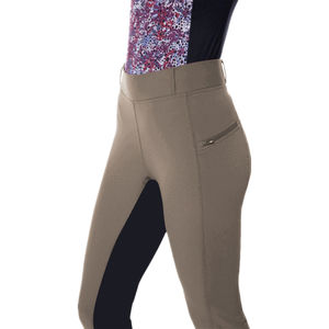 Leggings personnalisés pour femmes, culottes et pantalons, conception de panneau de maille, pantalons serrés d'équitation en silicone antidérapants - Product Image 2