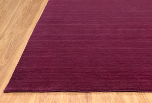 พรมขนแกะเบอร์กันดีทำมือ สีไวน์เข้ม สไตล์มินิมอล สำหรับห้องนั่งเล่น ห้องนอน ตกแต่งบ้าน - Product Image 3