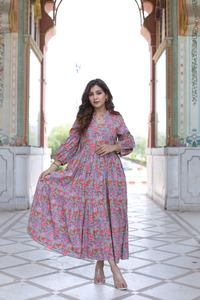 Indian hand block cotton block printed <b>dress</b> woman stylish fashion <b>dress</b> personalized bride wedding gift <b>summer</b> wear <b>dress</b> sale - Product Image 2