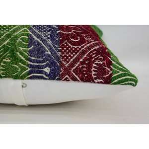 Multicolor Vintage patrón 16x16 pulgadas lana Kantha mosaico Paisley uva Patchwork almohada técnica tejida - Product Image 4