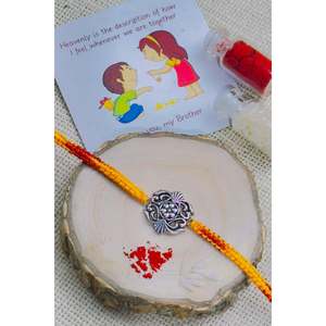 925 <b>Silver</b> Floral Mandala Rakhi Fashion <b>Charm</b> <b>Bracelet</b> with Elegant Design - Product Image 3