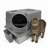 Bac à litière pour chat en acier inoxydable anti-odeurs, facile à nettoyer, pour usage domestique privé, accessoires pour bac à litière pour chat