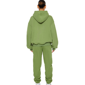Survêtements d'hiver pour femmes grande taille à capuche, couleur unie, respirants, en mélange de coton écologique, dernier design, vêtements de course - Product Image 4