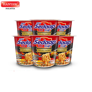 [Malaysia] pengiriman cepat + Mi Sedaap Cup bersertifikat Halal mie instan rasa sup pedas Korea (6X81g/Ctn)