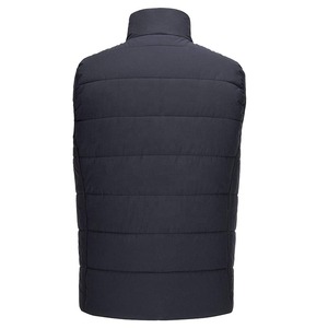 Personnalisé Hommes Épaissir Classique Sans Manches Col Montant Couleur Unie Polyester Matelassé Hiver Coupe-Vent Gilet Bouffant Gilet Outwear - Product Image 6