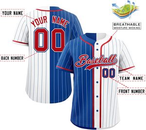 Pro Cut Baseball Jersey Custom Button Up Softball Shirt Tela de malla Absorbe la humedad Tackle Twill Sublimation Letters USA Fit - Product Image 6
