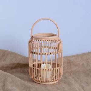 Elégant Antique Décoration de Maison et Jardin Vente en Gros Rotin Bougeoir Lampe Design Asiatique Suspension Lumière Couvre pour la Maison Jardin - Product Image 3