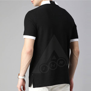 เสื้อโปโลแขนสั้นสำหรับผู้ชายเสื้อกีฬาผ้าฝ้ายทอสำหรับใส่ตีกอล์ฟ - Product Image 3