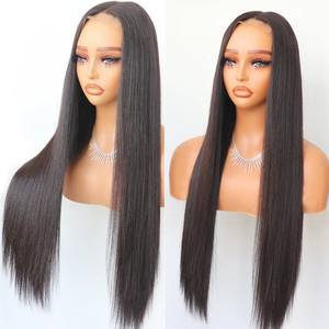 Perruques brésiliennes Lace Front à ondulations profondes, perruque complète en dentelle Remy, cheveux raides pour femmes noires, sans colle, base en soie, cheveux alignés dans le sens des cuticules - Product Image 5