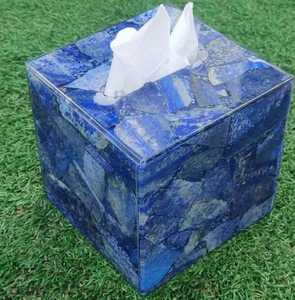 Cubierta de caja de pañuelos de piedra de ágata más vendida, soporte de pañuelos decorativo hecho a mano de lujo, accesorios modernos para el hogar, Fabricante Mayorista - Product Image 5