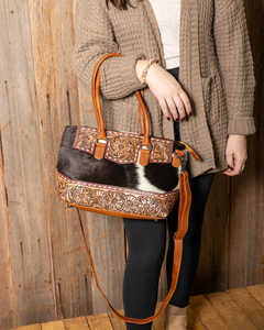 Bolso bandolera de cuero de lujo de diseñador Vintage para mujer, Bolso bandolera de cuero de vaca Floral con herramientas manuales, nuevo modelo, superventas, para mujer - Product Image 3