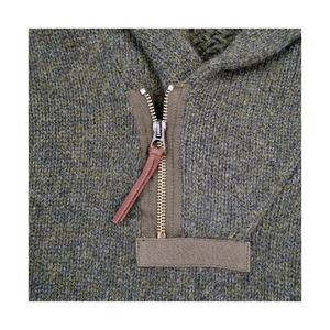 เสื้อสเวตเตอร์ถักสำหรับผู้ชายเสื้อสเวตเตอร์คอกลมแขนยาวแบบรูดซิปด้านหน้า - Product Image 6